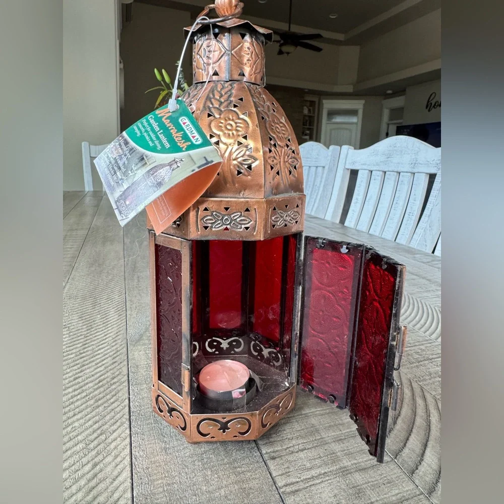 Decorative Garden Tea-light Candle Lantern (NWT)
